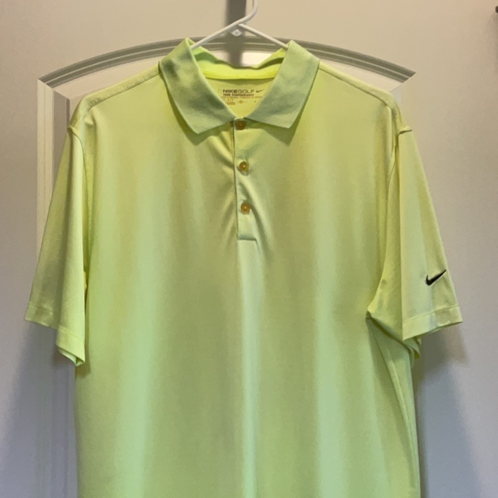 Nike Men's Yellow Polo Shirt
